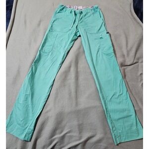 Koi stretch xs regular teal scrub pants floral band vet nurse  cargo